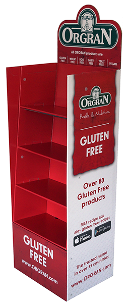Kolossal Cardboard Displays | Orgran | Cost effective point of Sales | POS